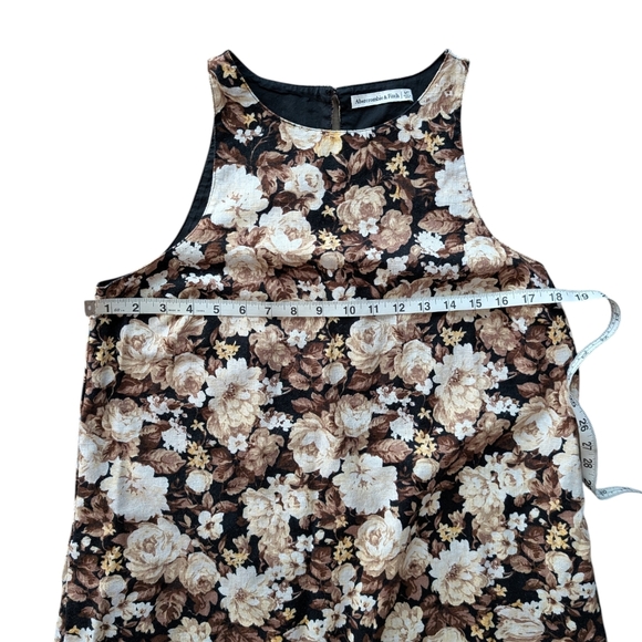 Abercrombie Linen Blend Floral Print Mini Shift Dress Medium TALL - Picture 12 of 13